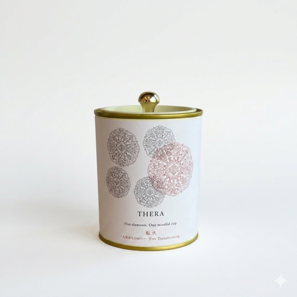 五行YOJO茶　火（夏）～火定から灯火へ～　10包缶入り　＊1包=2g